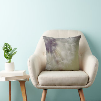 Coussin jeté d'art pissenlit rêveur