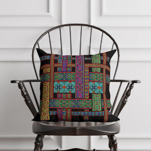 Coussin jeté en verre coloré Soleil de minuit