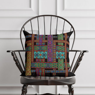 Coussin jeté en verre coloré Soleil de minuit
