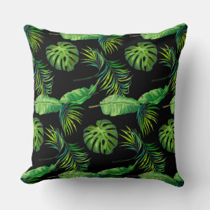 Coussin Jeté - Feuilles Tropicales