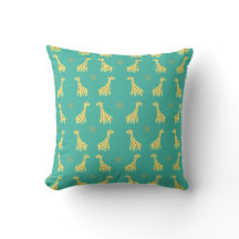 Coussin jeté girafe & soleil