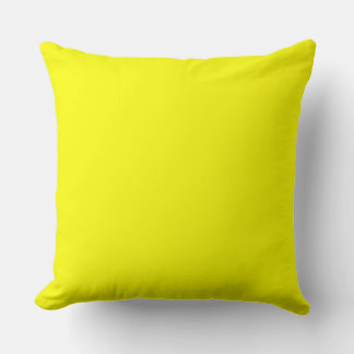 Coussin jeté jaune citron 20" x 20"