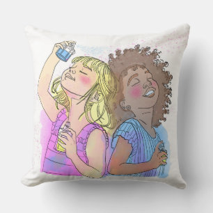 Coussin jeté meilleures amies parfum