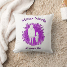 Coussin Jeté Mode Maman Toujours Activé