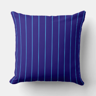 Coussin jeté rayé bleu marine   Moderne et côtier 