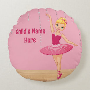 Coussin jeté rond Elise Blonde Ballerine