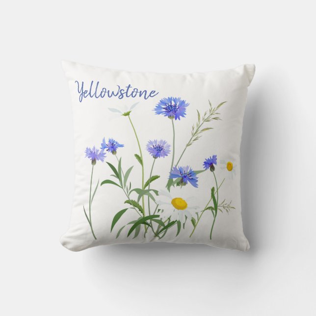 Coussin Jeter des Fleurs sauvages de l'oreiller-de-Yellows (Recto)