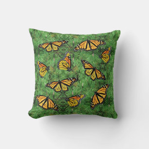 Coussin Jeter des monarques d'oreiller sur des bouges de p