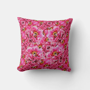 Coussin Jeter Des Peonies Roses D'Oreiller