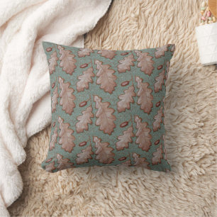 Coussin Jeter l'oreiller avec des feuilles en chêne
