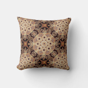 Coussin Jeter l'oreiller avec des médaillons bruns
