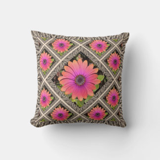 Coussin Jeter l'oreiller avec la marguerite africaine bril