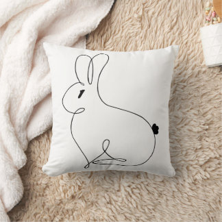 Coussin Jeter l'oreiller avec le logo TEE graphique Rabbit