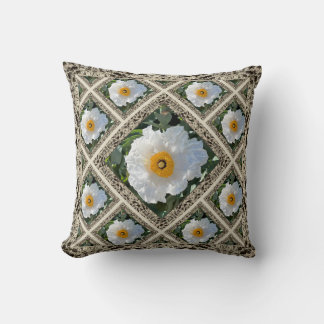 Coussin Jeter l'oreiller avec les Poppies Matilija