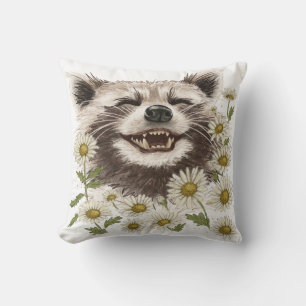 Coussin Jeter l'oreiller avec l'impression d'un joyeux rat