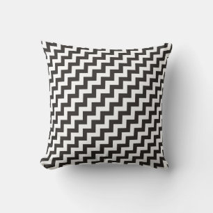 Coussin Jeter l'oreiller ou le coussin, les Chevrons noirs