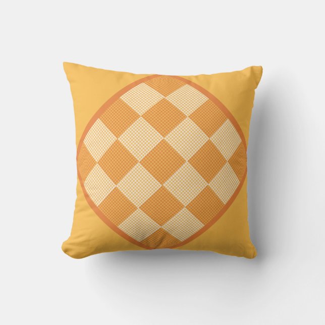 Coussin Jeter l'oreiller ou le coussin, Orange Dogstooth C (Recto)