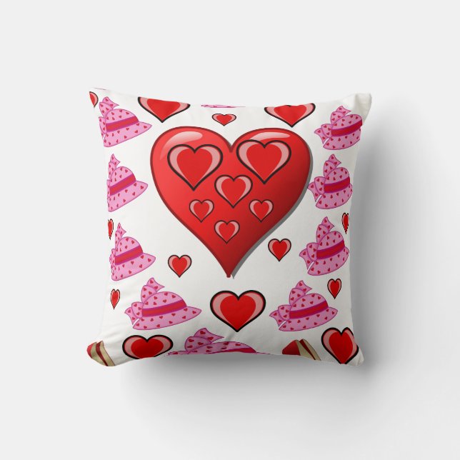 Coussin Jeter l'oreiller Saint-Valentin (Recto)