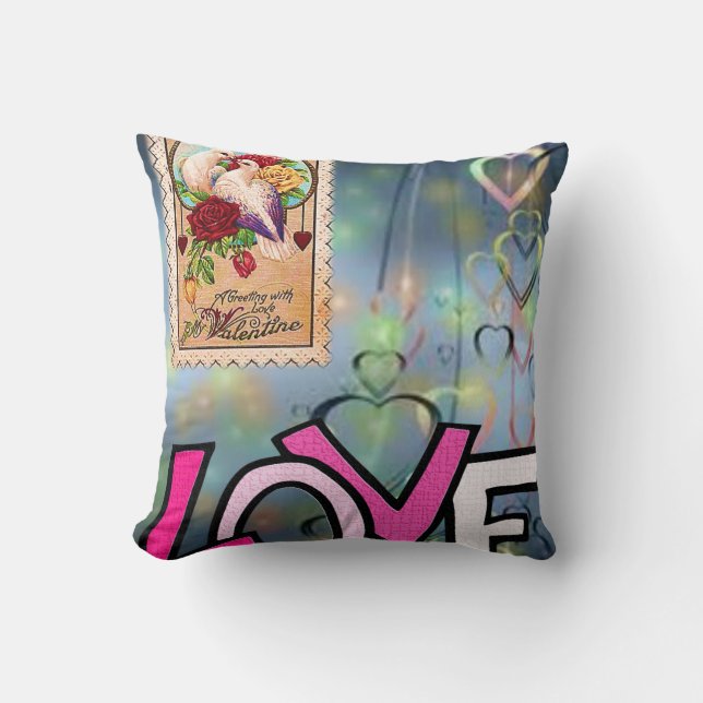 Coussin Jeter l'oreiller Saint-Valentin (Recto)