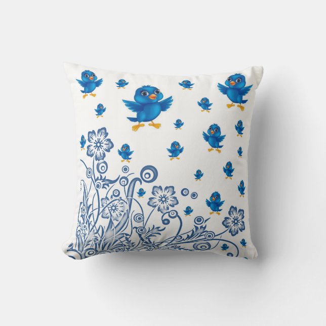 Coussin Jeter Oiseau d'oreiller (Recto)