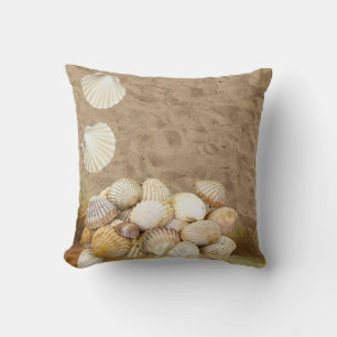 Coussin Jeter Pillow Beach Clams Beach Stones Sables