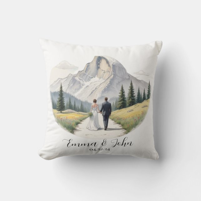 Coussin Jeter Pillow Yosemite Mariage à thème du parc nati (Recto)