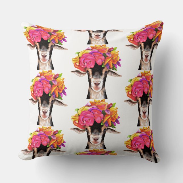 Coussin Jeter Posey d'oreiller la chèvre (Recto)