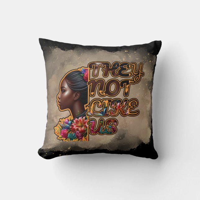 Coussin Jetez l'oreiller 16" x 16" - avec "Ils ne nous aim (Recto)