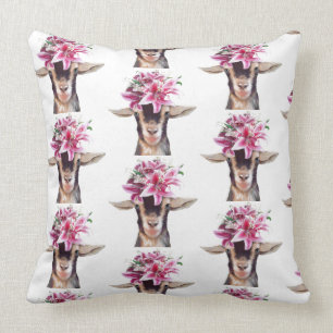 Coussin Jetez l'Oreiller Lily la chèvre