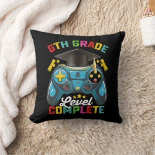 Coussin Jeu de niveau 6e année de fin d'études Gamer