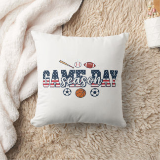 Coussin Jeu de sport multi-patriotique Jour de la saison D
