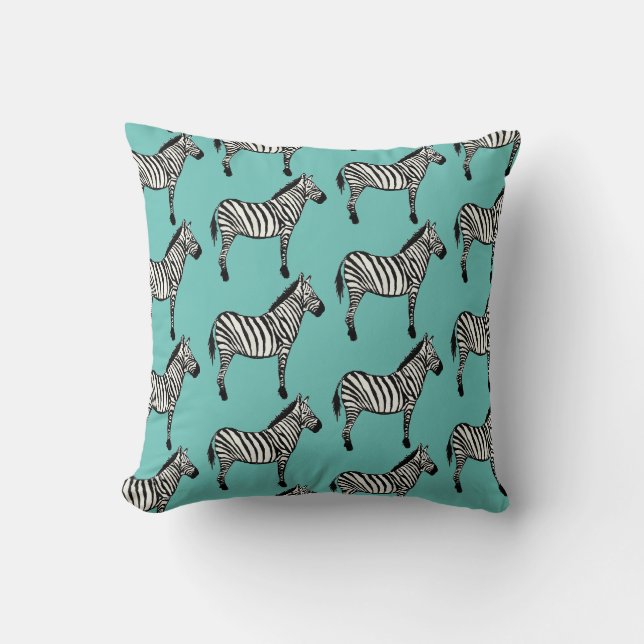 Coussin Jeu d'oreiller à lancer Poster de animal Zebra Saf (Recto)
