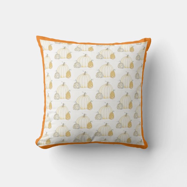 Coussin Jeu d'oreiller - Trio Citrouille (Recto)