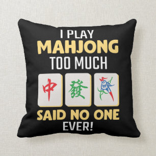 Coussin Jeu du jeu de société Mahjong Gamer Chine Japon 