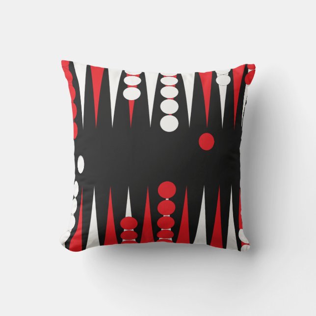 Coussin Jeu du Jeu du Joueur de Backgammon Impression grap (Recto)