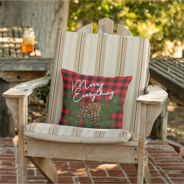 Coussin Jeu personnalisé Tout rouge Cabine de chèques noir (Chaise)