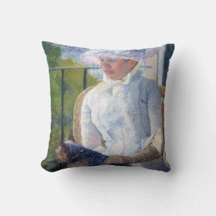 Coussin Jeune fille et son chien, Mary Cassatt