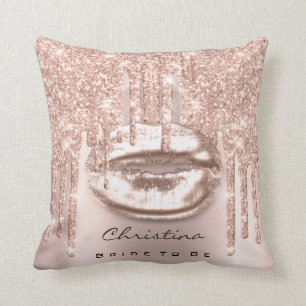 Coussin Jeune mariée en pastel de baiser de licorne de