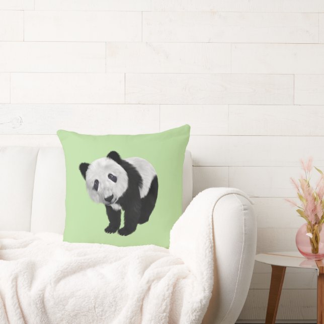 Coussin Jeune panda vert (Canapé)