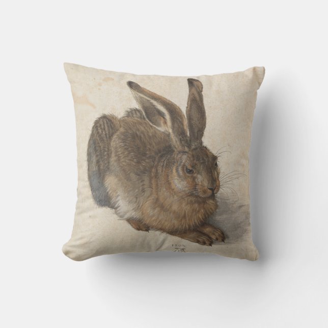 Coussin Jeunes lièvres Albrecht Durer (Recto)