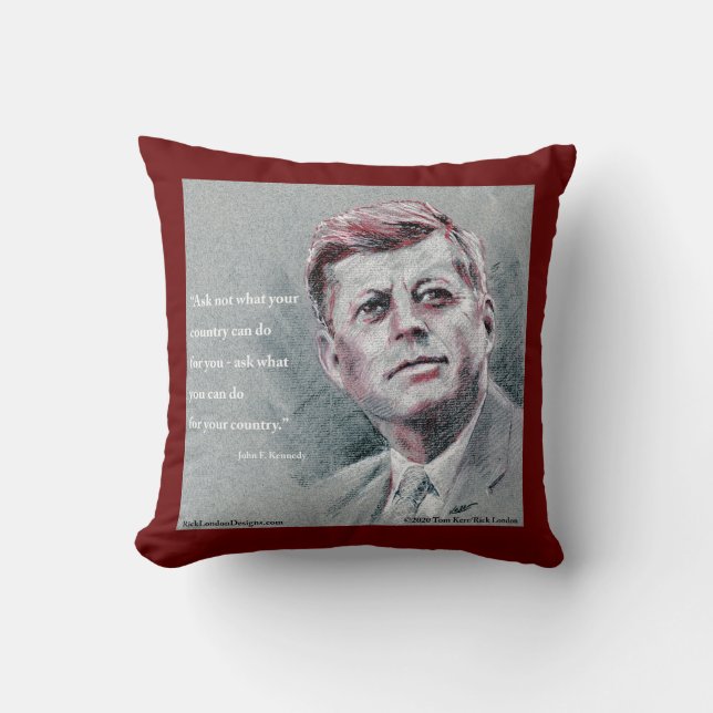 Coussin JFK & Citation (Recto)