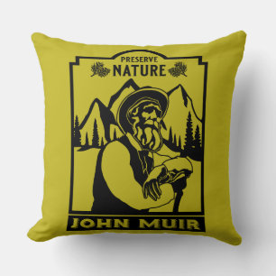 Coussin John Muir Conservateur américain