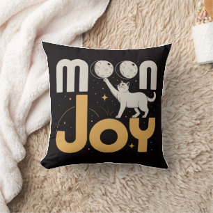 Coussin JOIE DE LUNE Chat et Lune Futuriste Minimaliste