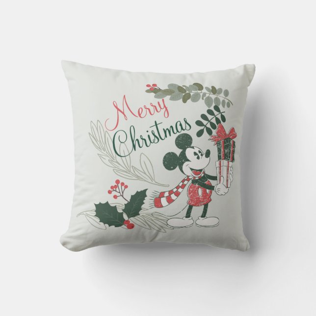 Coussin Joie de Noël | Joyeux Noël Mickey (Recto)