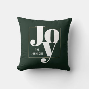 Coussin Joie de Noël Typographie minimaliste moderne