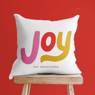 Coussin Joie moderne colorée vacances