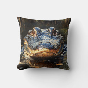 Coussin Joli Alligator en Floride Everglades Peinture