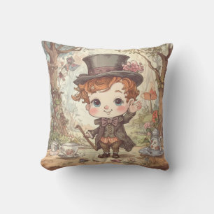 Coussin Joli Chapelier Fou Artistique Bois Fantaisiste Mer