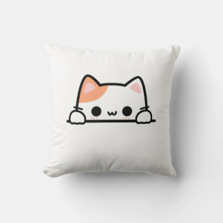 Coussin Joli chat orange