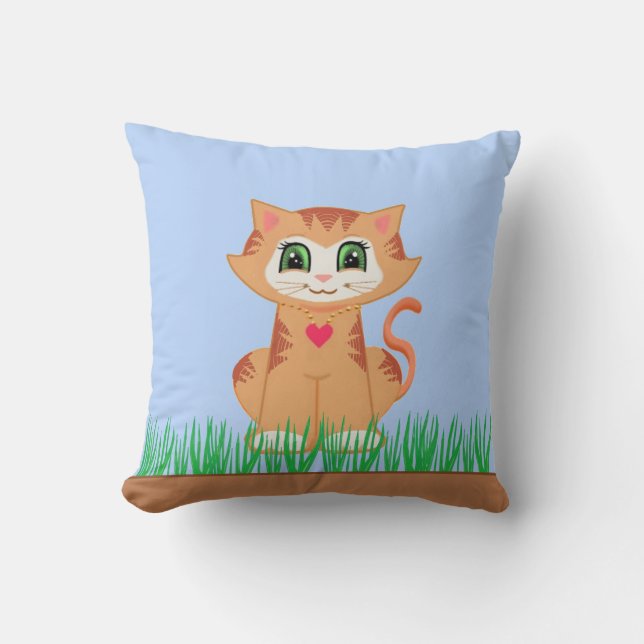 Coussin Joli chat tabby (Recto)